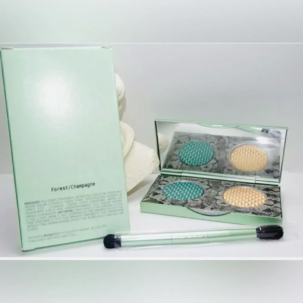 Mally Effortless Airbrush Eyeshadow Duo-Forest/Champagne with Brush (New…